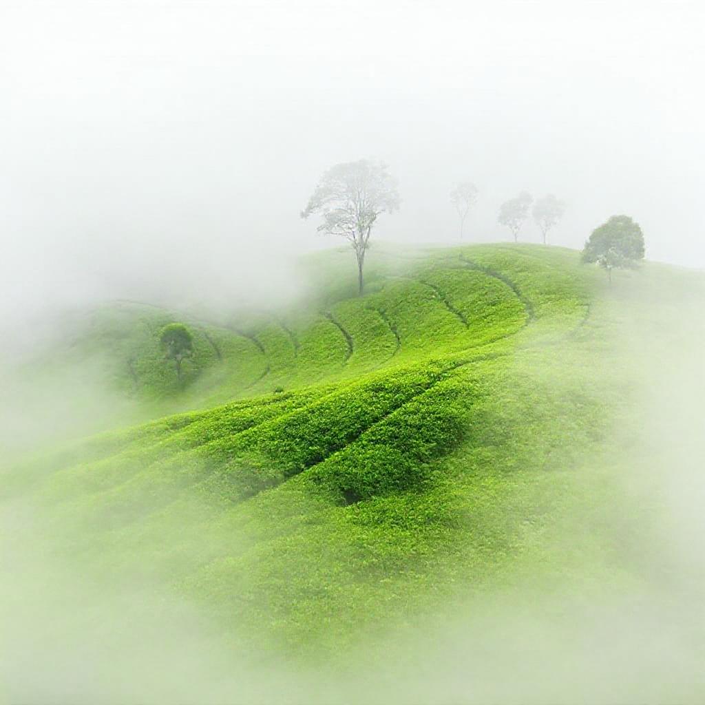 Zelený sypaný čaj v misce